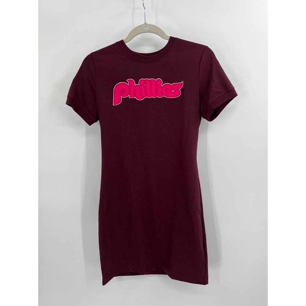 Pro Standard Philadelphia Phillies T-Shirt Dress Maroon Pink Body-Con MLB M NWT